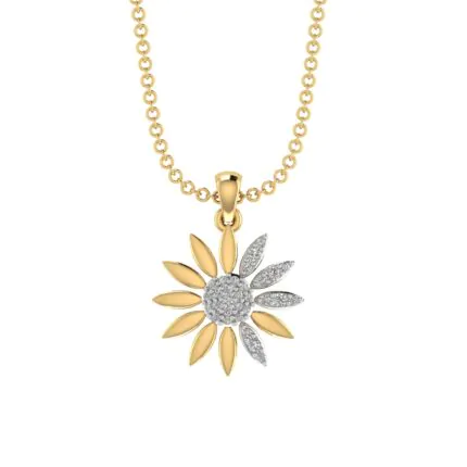 Shadow Sunflower Pendant