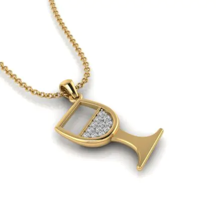 Diamond Wine Glass Pendant