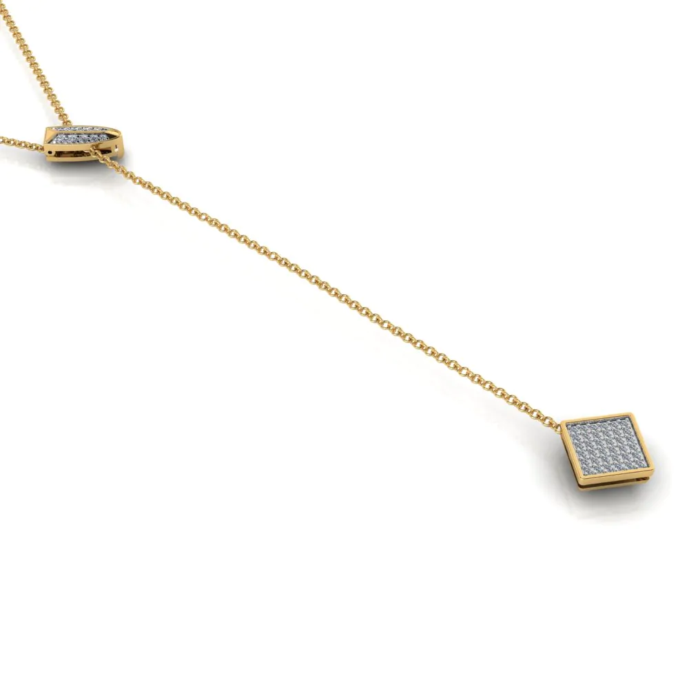2 Silent Square Necklace - Image 1