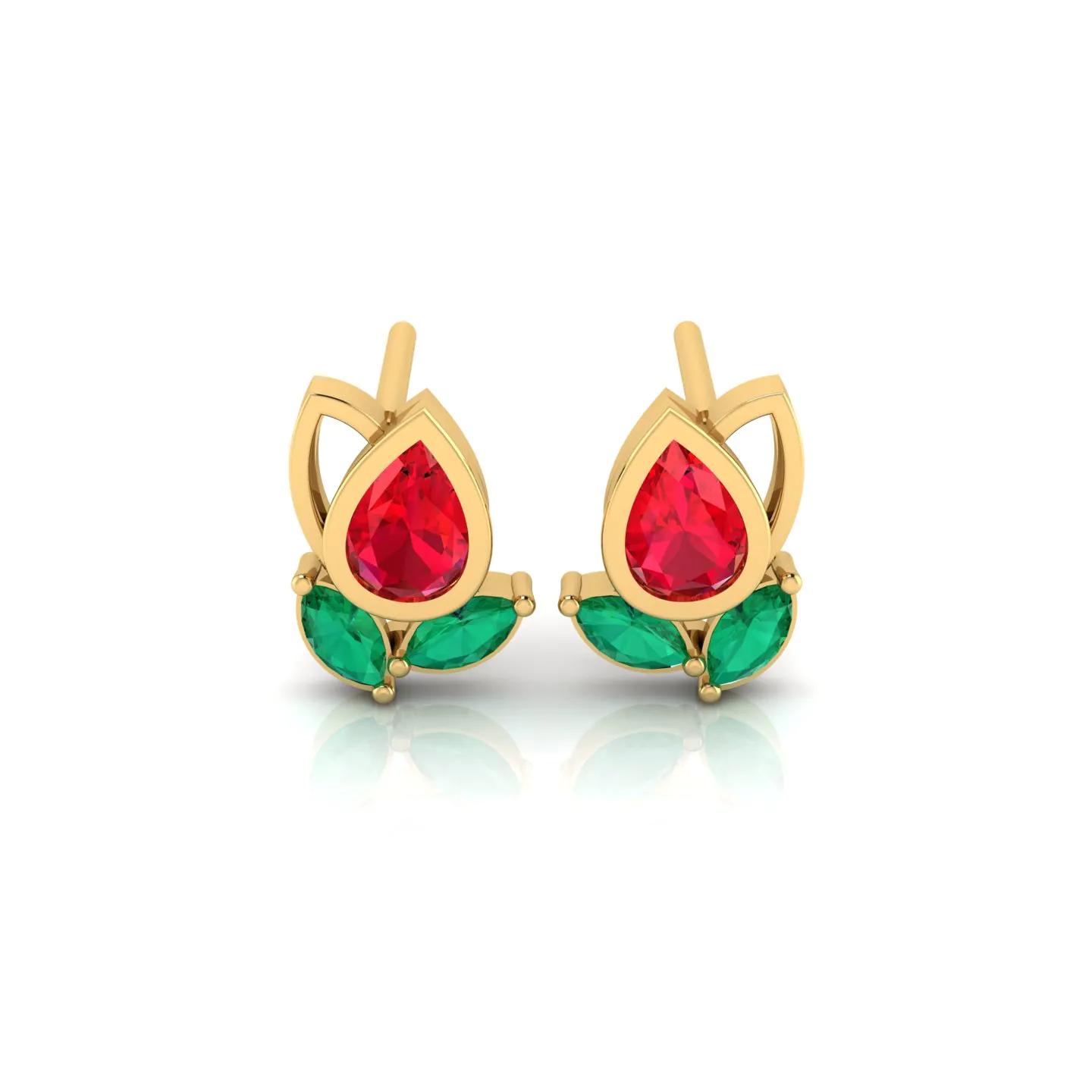 Ruby Tulip Earring - Image 1