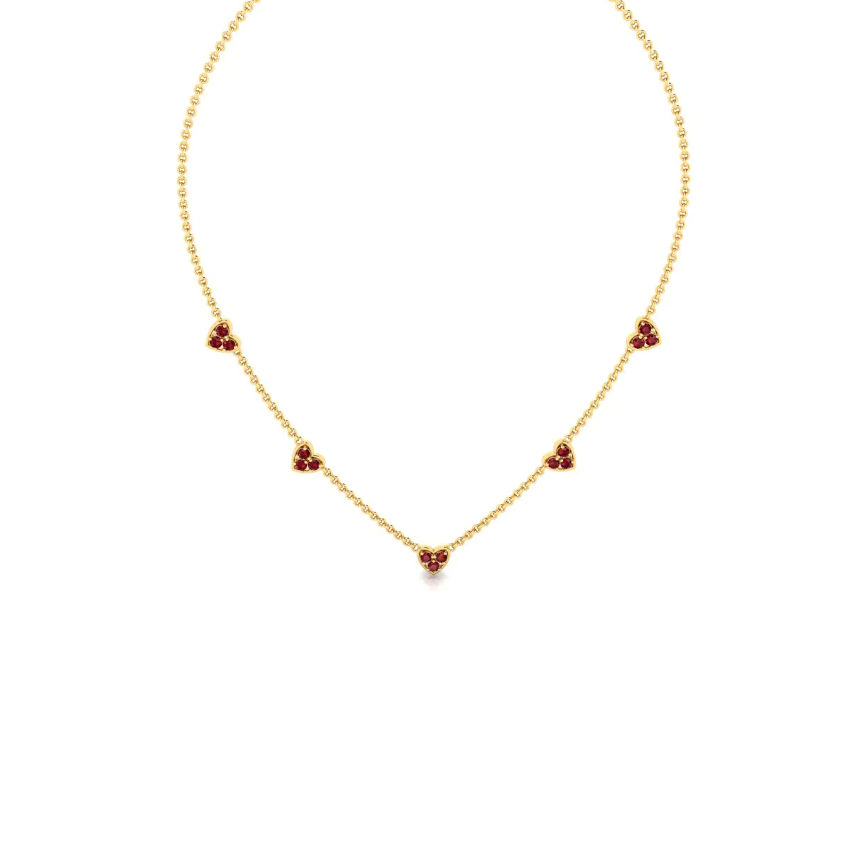 1 Heart Line Necklace - Image 1