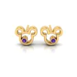Purple Puff Earring