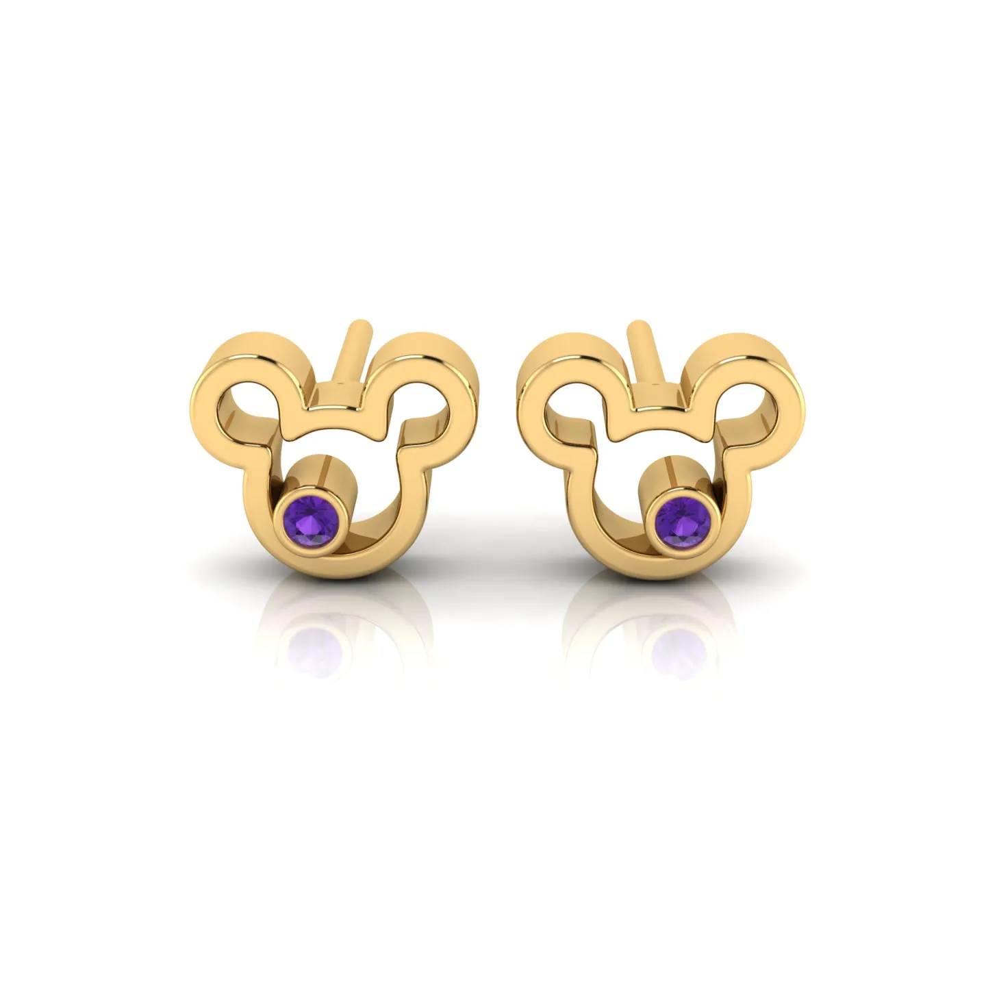 1 Purple Puff Earring - Image 1