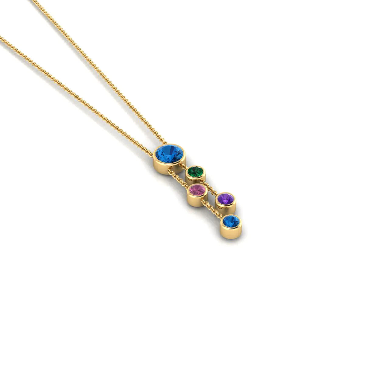 12 Rainbow tail necklace - Image 1