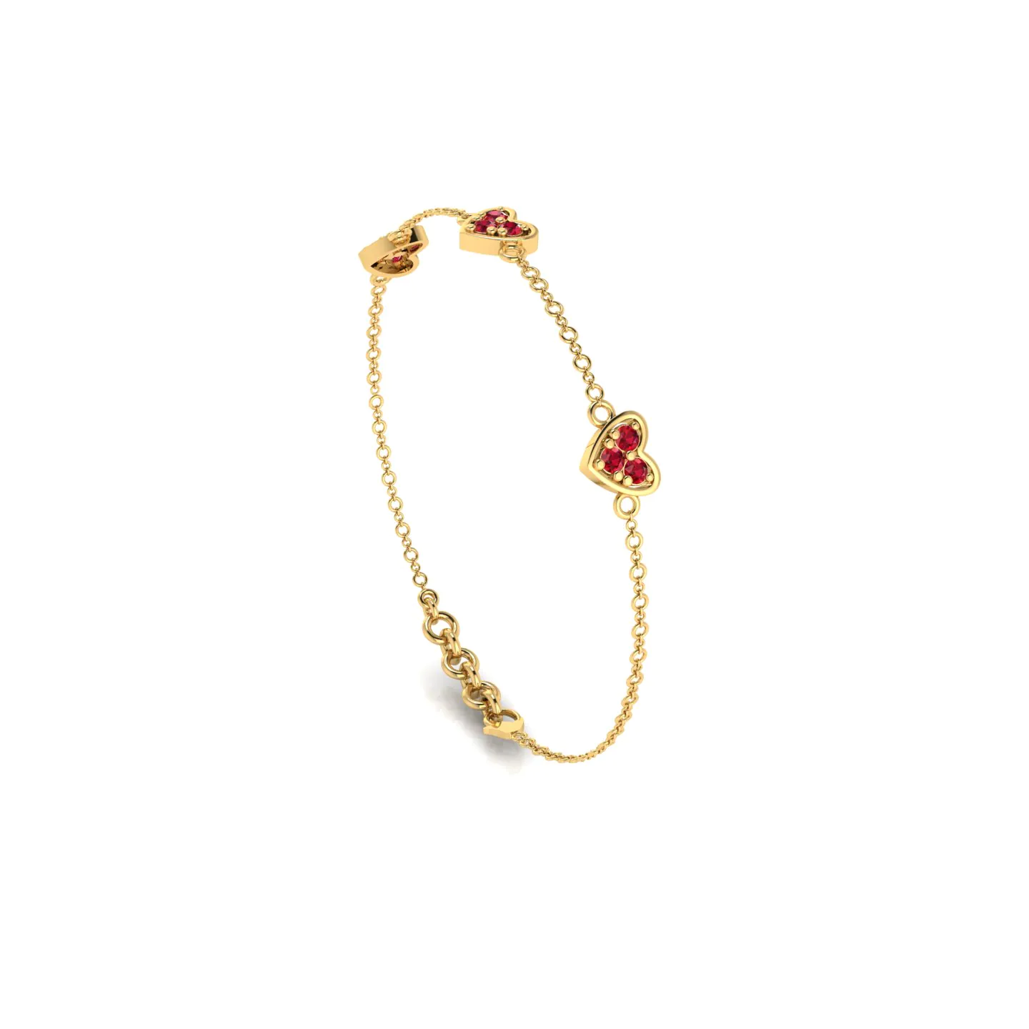 9 Love Loop Gold Bracelet - Image 1